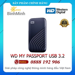 Ổ cứng ssd di động 500gb 1tb 2tb wd my passport usb 3.2 gen 2