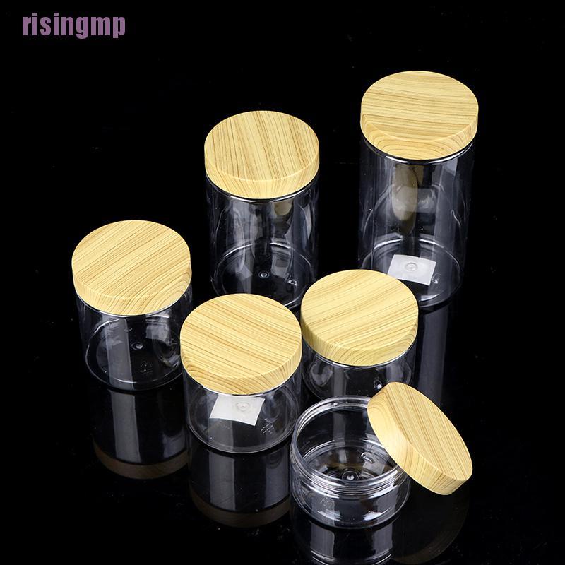 Chai nhựa trong suốt có nắp gỗ tiện dụng chất lượng cao