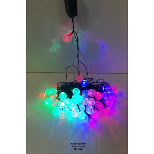 ĐÈN TRANG TRÍ NOEL CHỚP BI BỌT DÂY ĐEN 9 mét