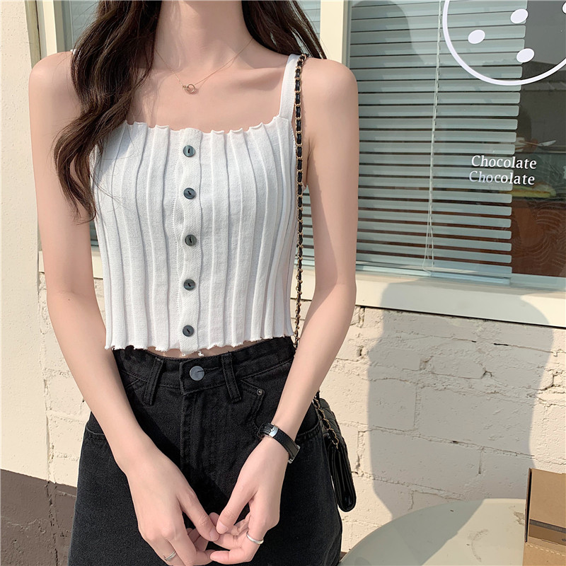 Áo ba lỗ màu trơn thiết kế hợp thời trang thường ngày nhiều màu tùy chọn hàng mới dành cho bạn nữ