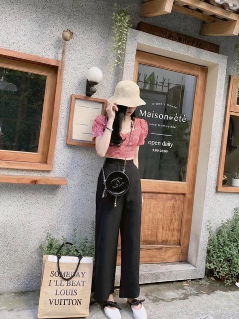 Quần culottes đũi xuông dài_N009