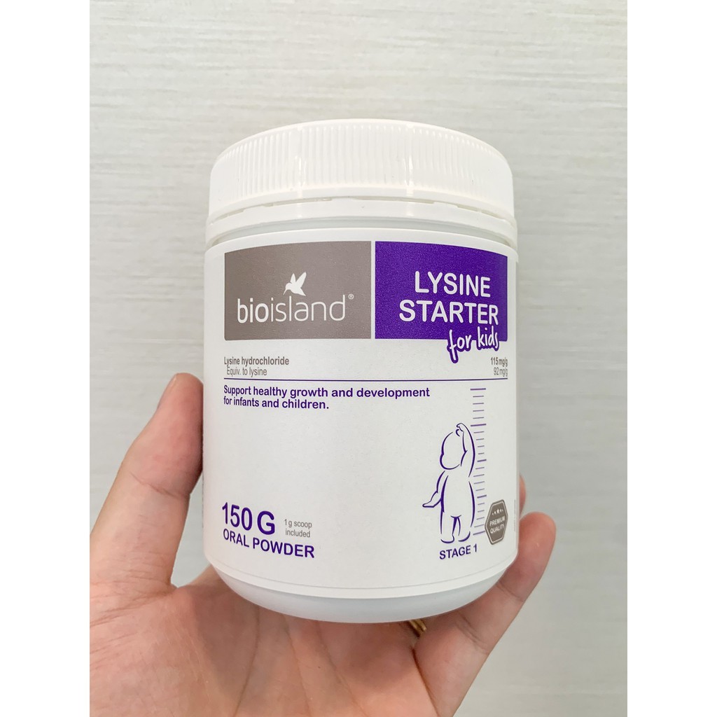 Bột tăng chiều cao cho bé Bio Island Lysine 150g