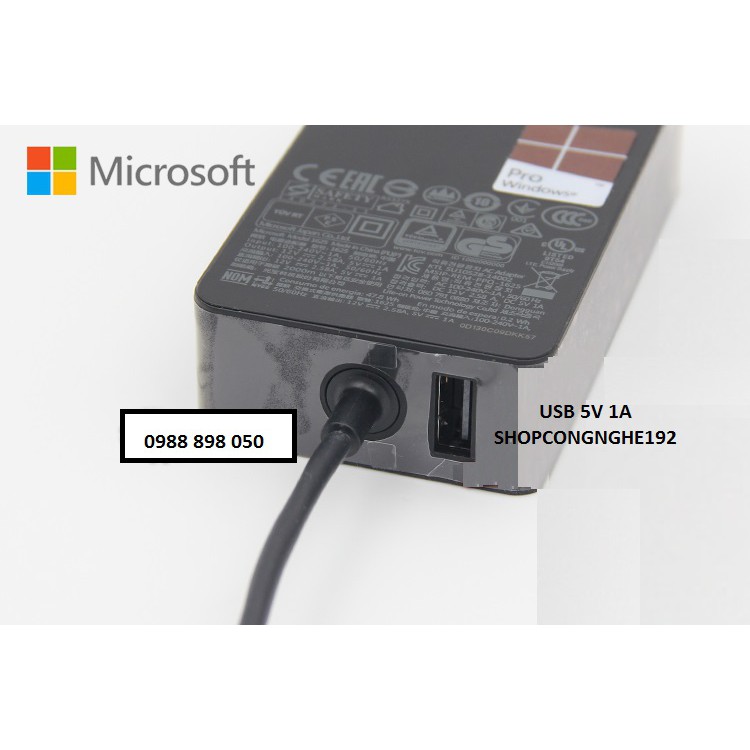 Sạc surface pro 15V4A 65w zin