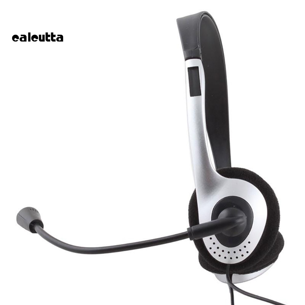 【Ready stock】Wired Earphone Headphone VOIP Headset with Microphone for PC Computer Laptop