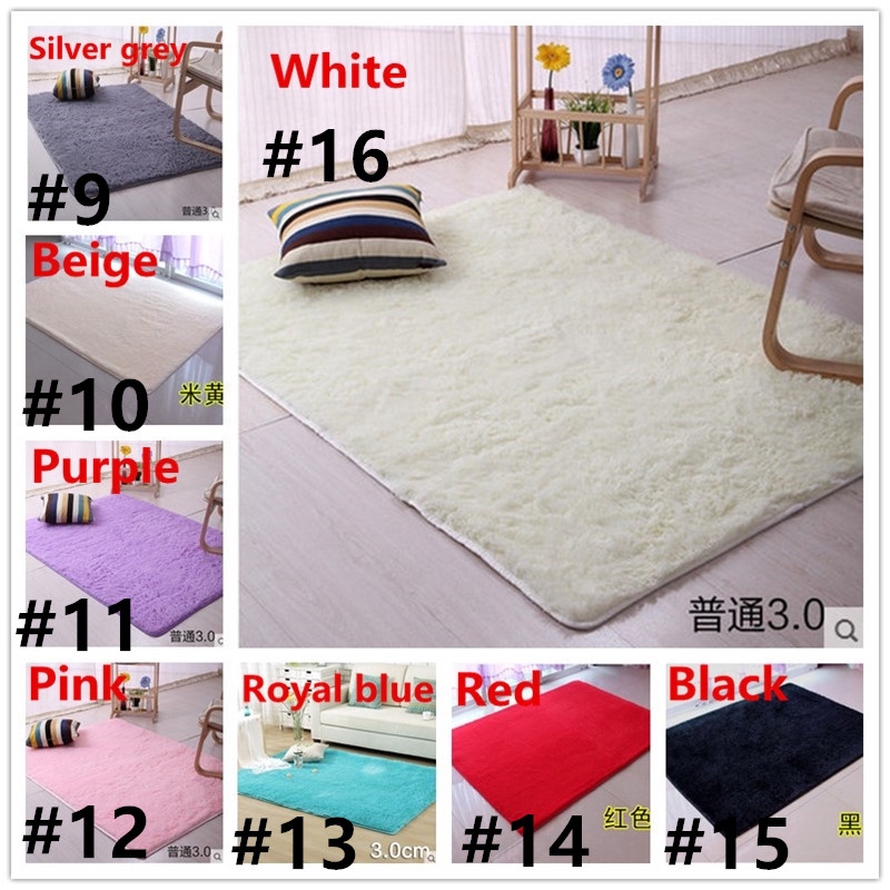 Thảm lông trải sàn chống trượt dùng trang trí phòng ngủ/phòng tắm