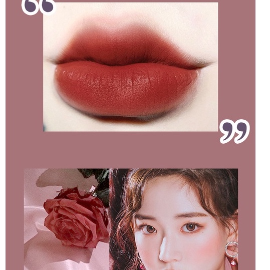 HEYXI Son lì Không thấm nước, không thấm mồ hôi, trang điểm lâu trôi Velvet Air Lip Glaze Matte Student Niche 20g HS5