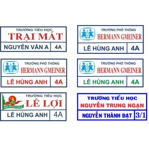 Phù Hiệu, bảng tên Học Sinh ủi áo, tên cho bé, cho công nhân, nhân viên Set 24 cái - Hàng Đặt Theo Yêu Cầu