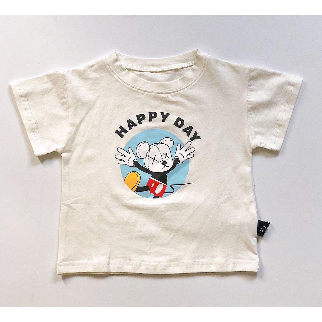 AT51 ÁO PHÔNG TRẺ EM HÀN QUỐC - CPKID HAPPY DAY - SỢI ORGANIC - AN TOÀN DA BÉ - THÂN THIỆN MÔI TRƯỜNG