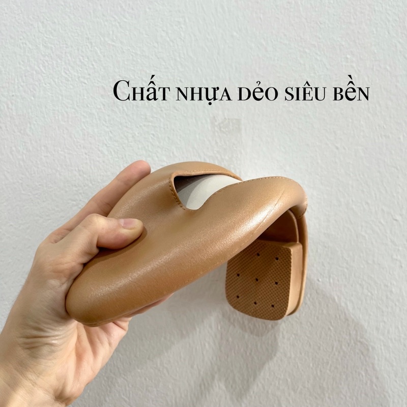 Dép Sục Mules nhựa dẻo Cực Sang Chảnh, đi mưa thoải mái D04