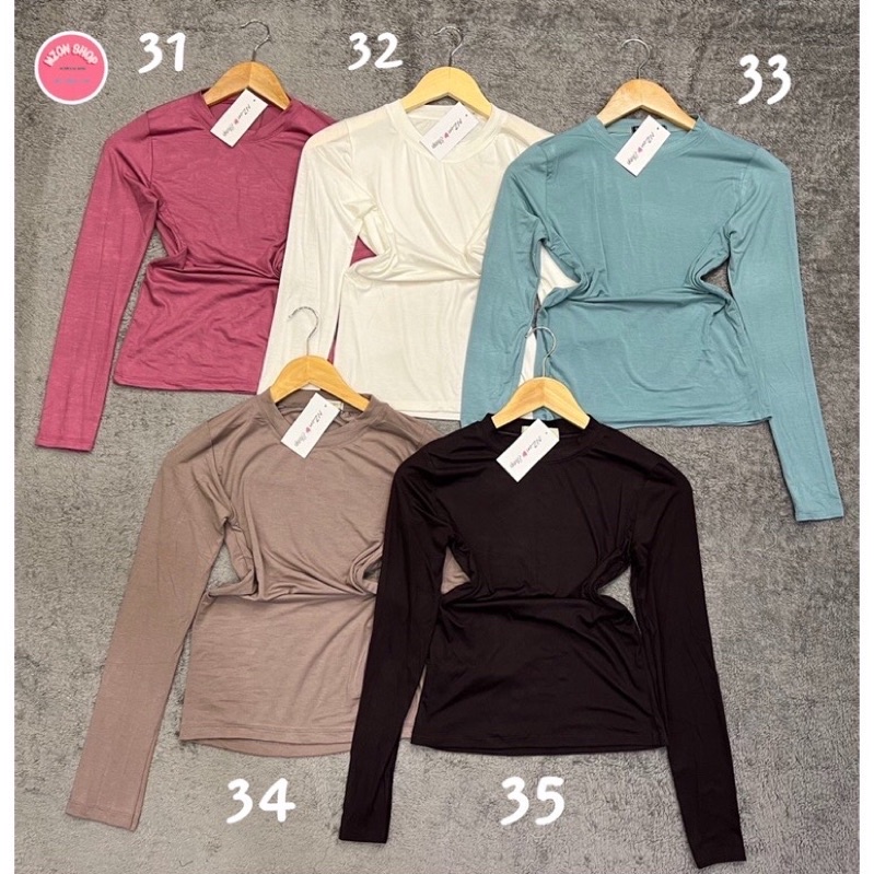 combo 3 áo tay dài cổ tròn màu ngẫu nhiên