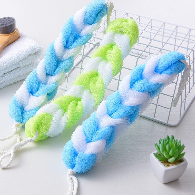 Bông tắm vải lưới mềm mại cao cấp, bông tắm tạo bọt kéo dài nhiều màu giá rẻ (E51)