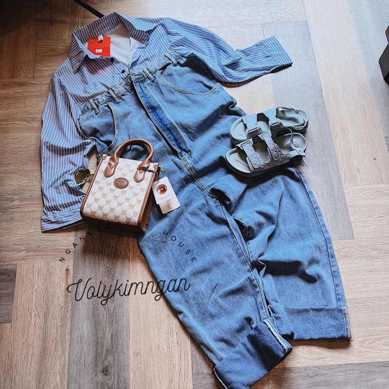 Jum jean phối sơ mi