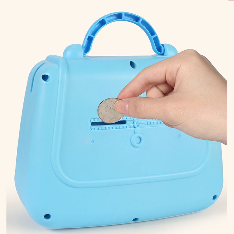 Két sắt mini hình túi xách mô phỏng nhận diện gương mặt ( có dây đeo)