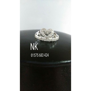 NHẪN BẠC NỮ HÌNH VƯƠNG MIỆN NHẪN BẠC NỮ ĐÁ XANH