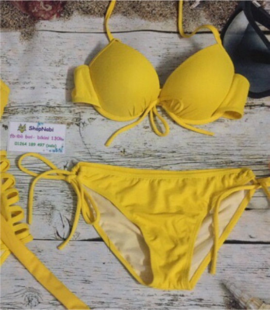 Bikini đen mút dày nâng ngực | BigBuy360 - bigbuy360.vn