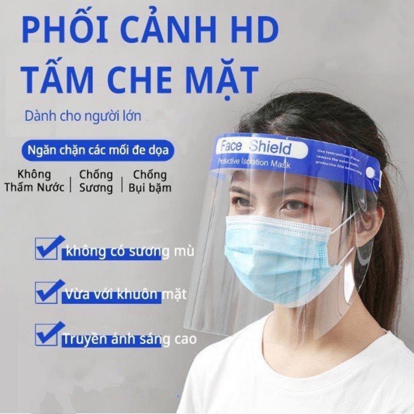 Mặt Nạ Chắn Giọt Bắn, Kính Chống Dịch, Chất Liệu An Toàn, Ôm Trọn Mặt, Không Gây Mờ,Bảo Vệ Bạn Và Những Người Xung Quanh