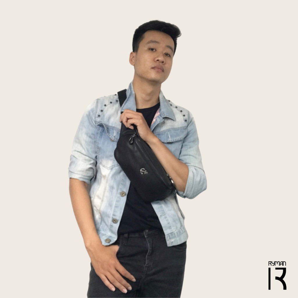 Túi Bao Tử Đeo Ngực Nam Màu Đen Da PU Mềm Mại Phong Cách Hàn Quốc Chất Lượng Cao Cấp Chính Hãng Bền Đẹp Chống Thấm Nước | BigBuy360 - bigbuy360.vn