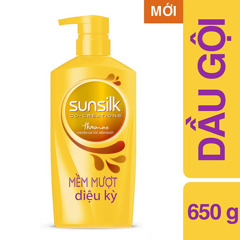 Dầu gội Sunsilk 650ml Vàng/Đen.