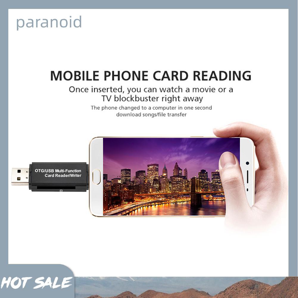 Đầu Đọc Thẻ Nhớ 2 Trong 1 OTG USB 2.0 Micro USB SD TF | BigBuy360 - bigbuy360.vn