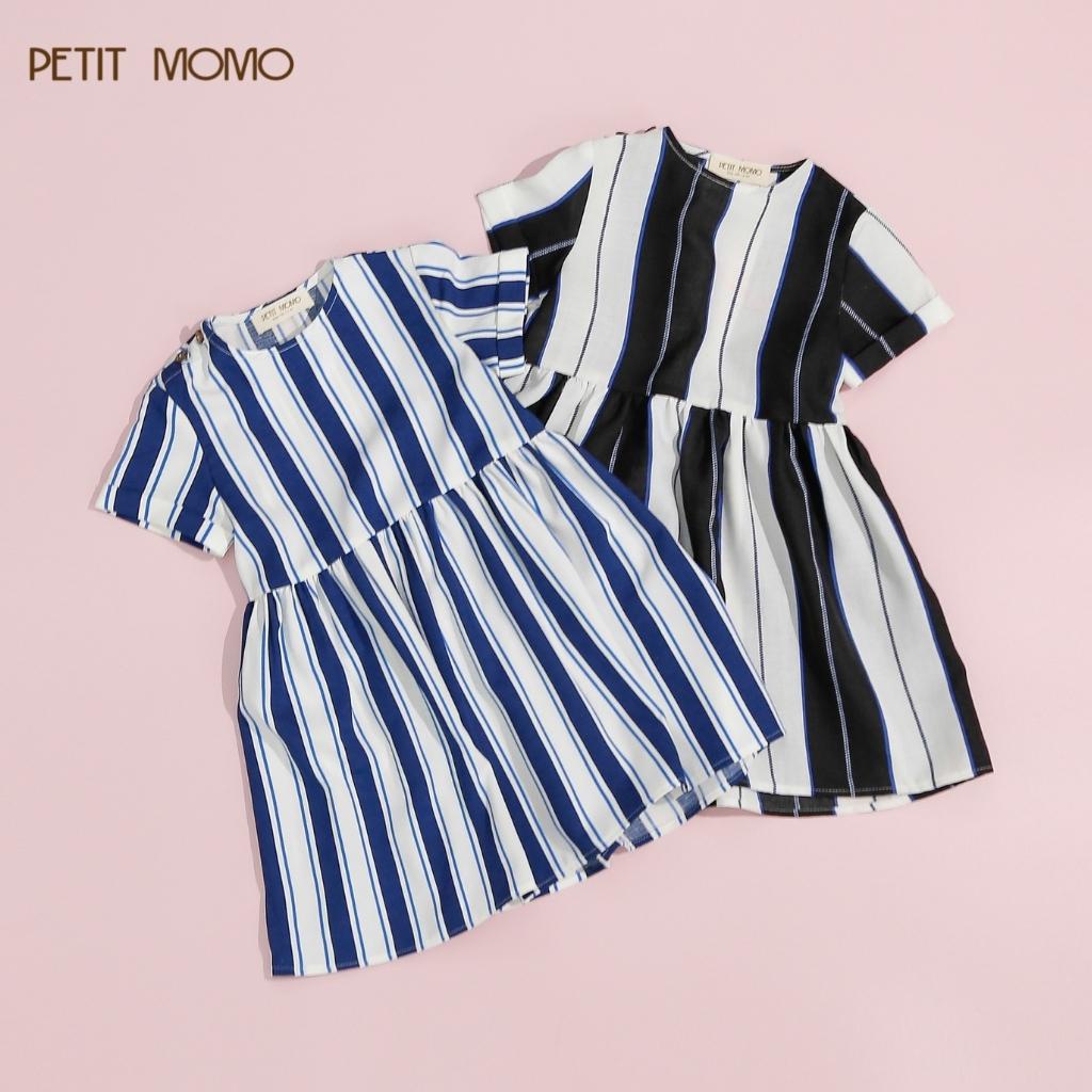 Váy Xòe Cho Bé Gái PETIT MOMO Chất Vải Thô Cotton Thoáng Mát Họa Tiết Kẻ Sọc, Caro Dễ Thương H180