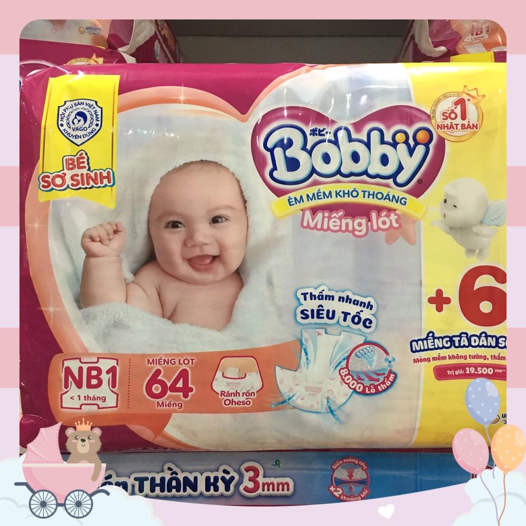 Miếng lót sơ sinh Bobby Newborn 1-64 miếng (cho trẻ 0-1 tháng tuổi)