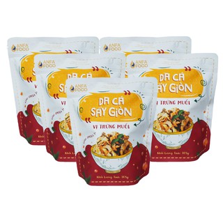 Combo 4GET1 4 gói Da cá sấy giòn trứng muối Anfafoco 105 gram tặng 1 gói 105 gram ( Tặng 1 gói 25 gram Da cá/ Khoai tây)