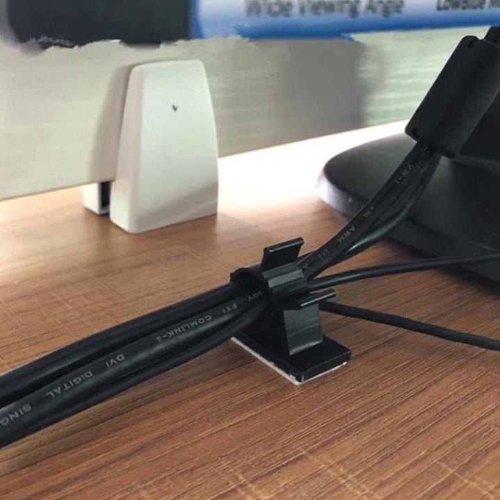 Kẹp Cố Định Chùm Dây Điện Cáp Mạng Bằng Nhựa Keo Nano Siêu Dính Tiện Dụng Cho Gia Đình K114