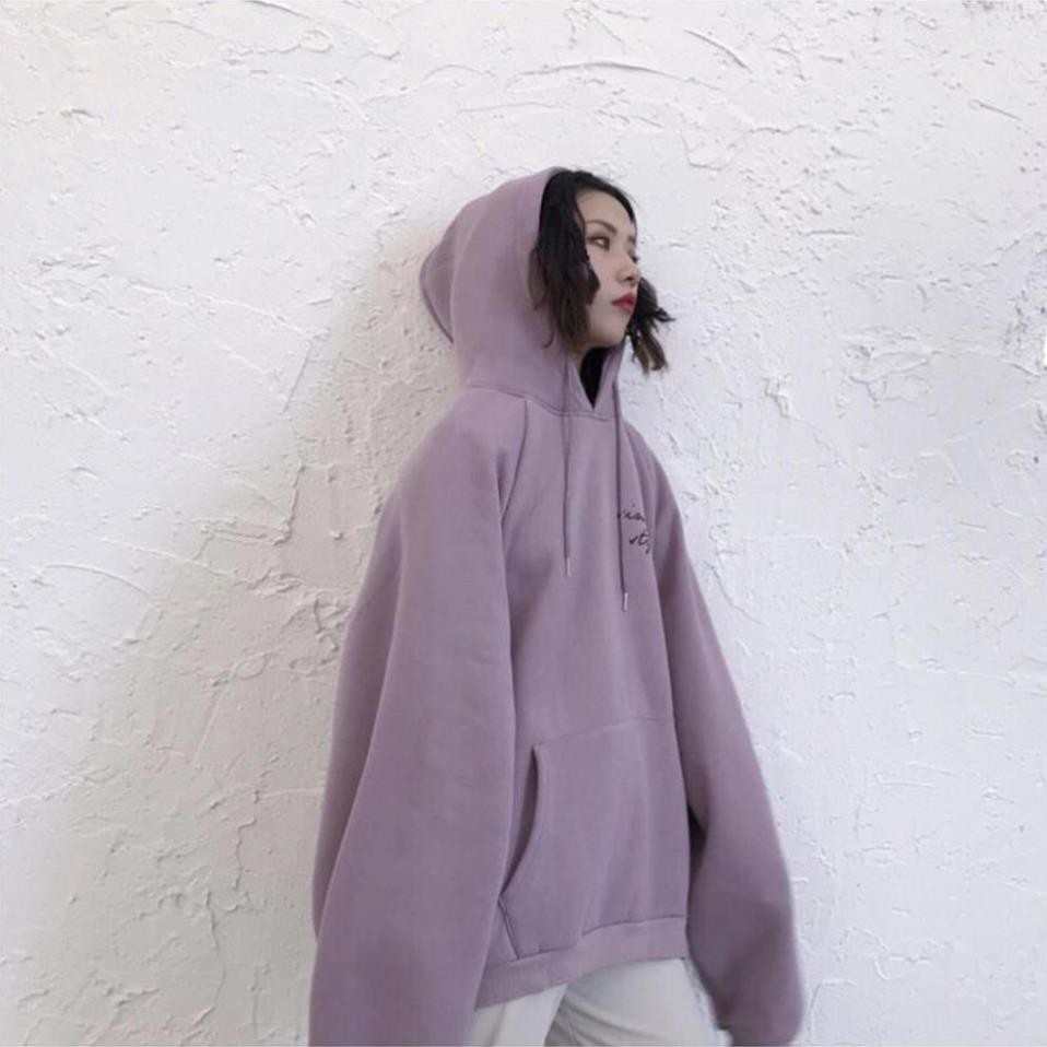 Áo Hoodie SIMPLE STYLE Unisex Vải Mỏng (Dây Trắng)