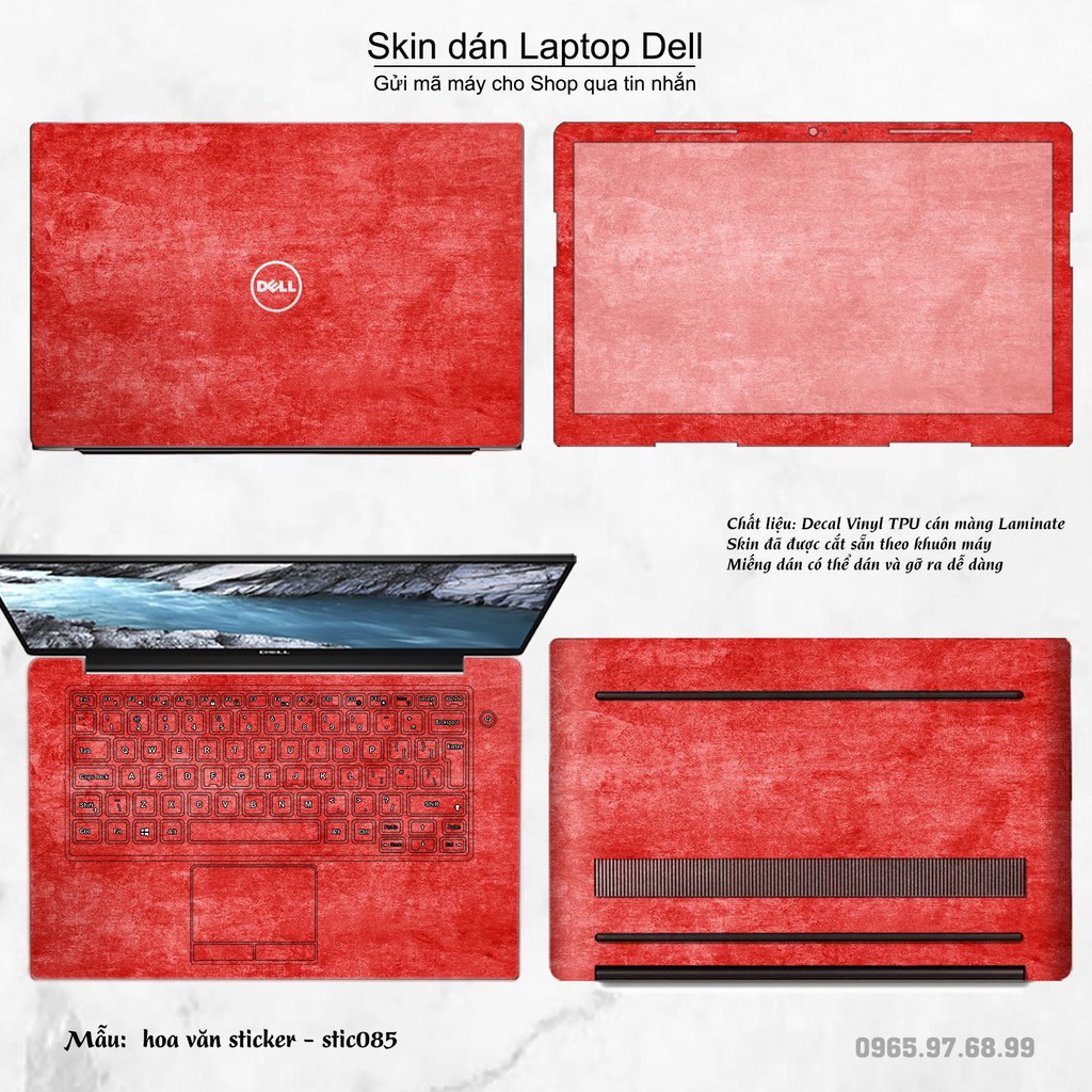 Skin dán Laptop Dell in hình Hoa văn sticker _nhiều mẫu 14 (inbox mã máy cho Shop)