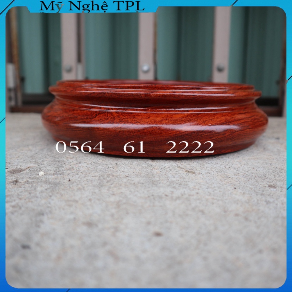 Đôn kỷ tròn nguyên khối gỗ hương kê đồ cực đẹp cao 6cm