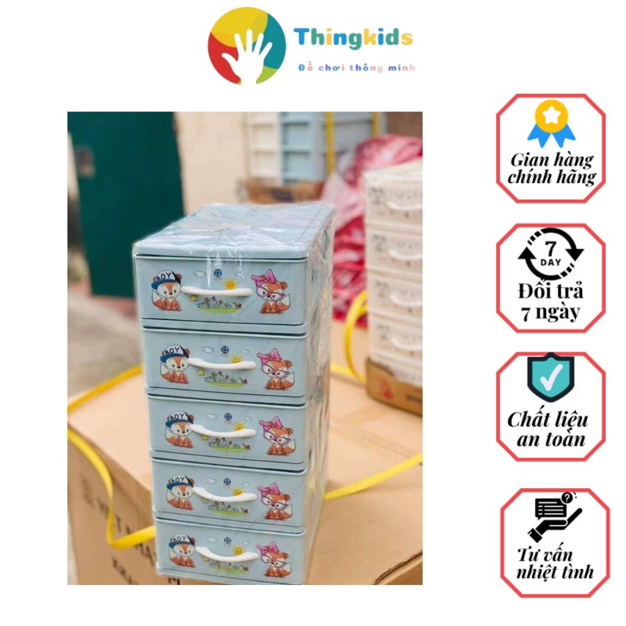 Tủ nhựa mini để bàn đầu giường đựng mỹ phẩm đồ dùng nhỏ tiện lợi - Thingkids