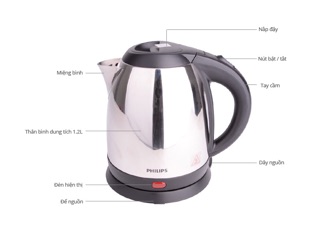 Bình siêu tốc Philips HD9303 1.2L
