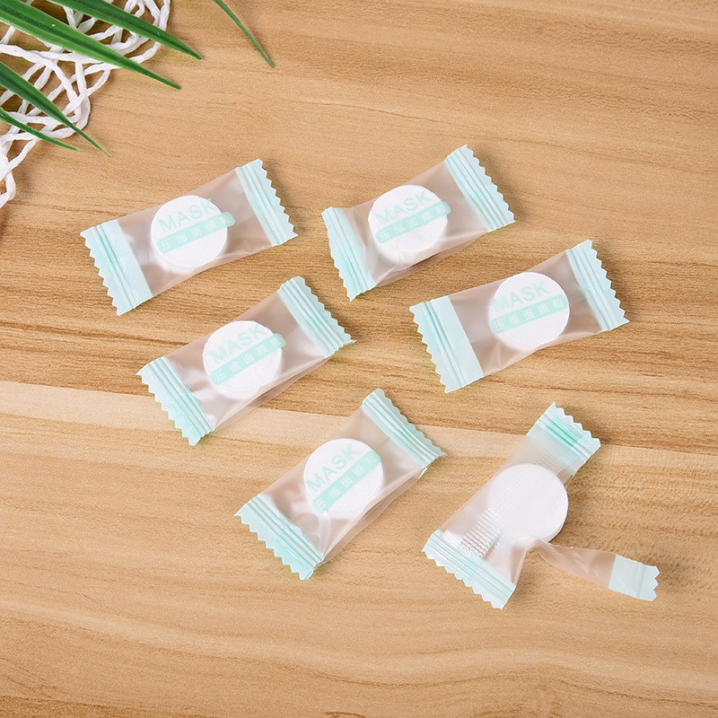 Mặt nạ dạng nén hình viên kẹp DIY bằng cotton không dệt sử dụng một lần 88232 shop hoangxuanvp88