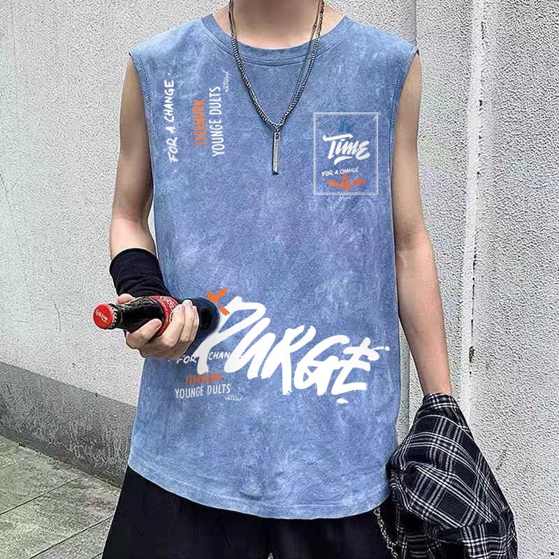 Áo Thun Thể Thao Sát Nách Dáng Rộng Phong Cách Hip Hop Cá Tính Cho Nam