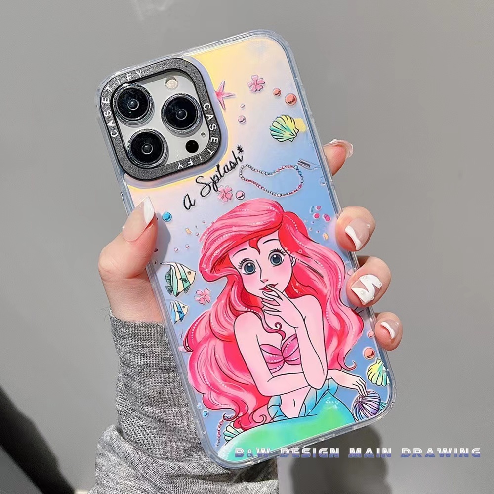 Ốp Điện Thoại Cứng Acrylic Chống Sốc Hình Công Chúa Dễ Thương Cho iPhone 14 13 12 11 Pro MAX IX XS MAX XR