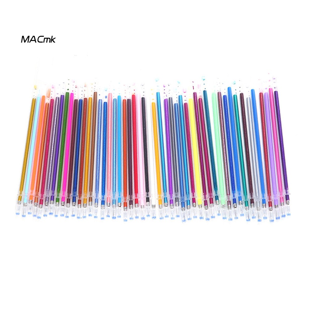 Set 12/24/36/48/100 ruột bút gel thay thế 1mm nhiều màu sắc