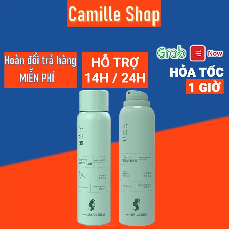 Dầu gội khô Spes xịt khô tóc dạng xịt dưỡng ẩm cho da đầu khô xơ nam nữ