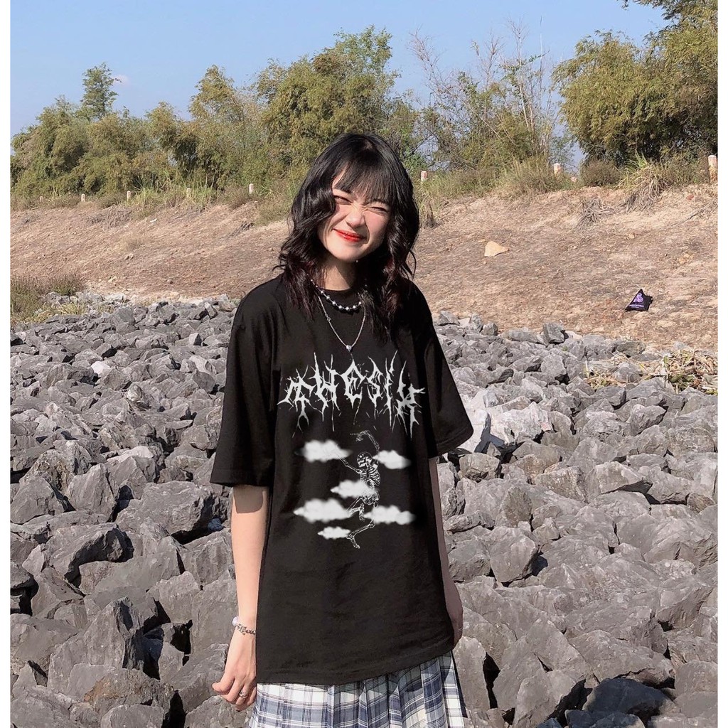 Áo phông nam tay lỡ unisex - Áo phông local brand Thesix Brand - Fly Skull | BigBuy360 - bigbuy360.vn