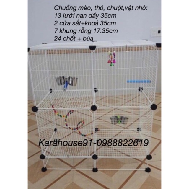 Chuồng chó, mèo, chuột, chim vật nuôi nan dầy