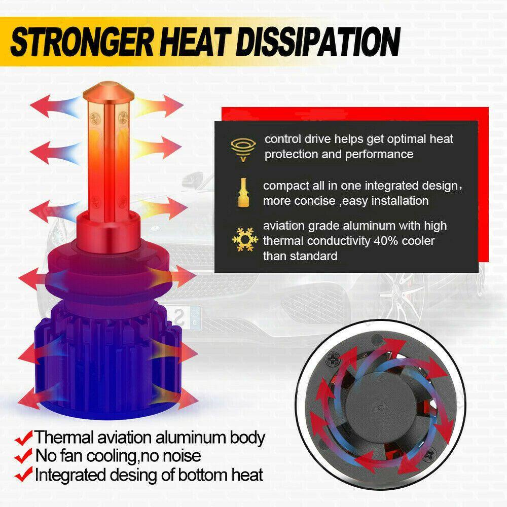 MYRONGVN Bộ 2 Đèn Sương Mù Chất Lượng Dành Cho Xe Hơi 330000Đèn LED Siêu Sáng LM 6000K Chất Lượng Cao