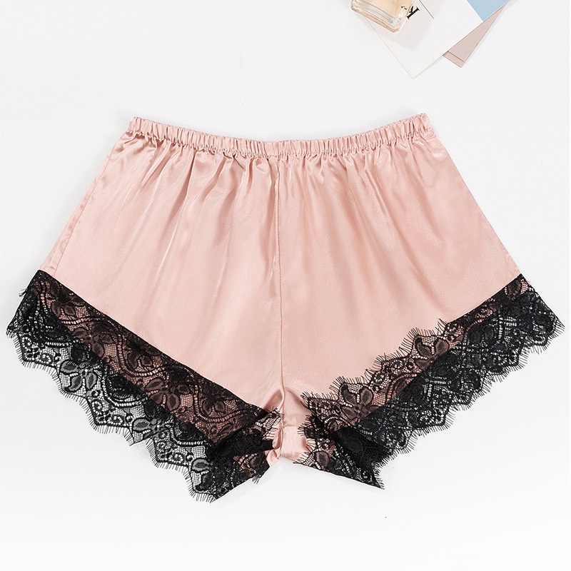 Bộ đồ ngủ hai dây cổ chữ V chất liệu lụa mỏng thoải mái thời trang mùa hè cho nữ