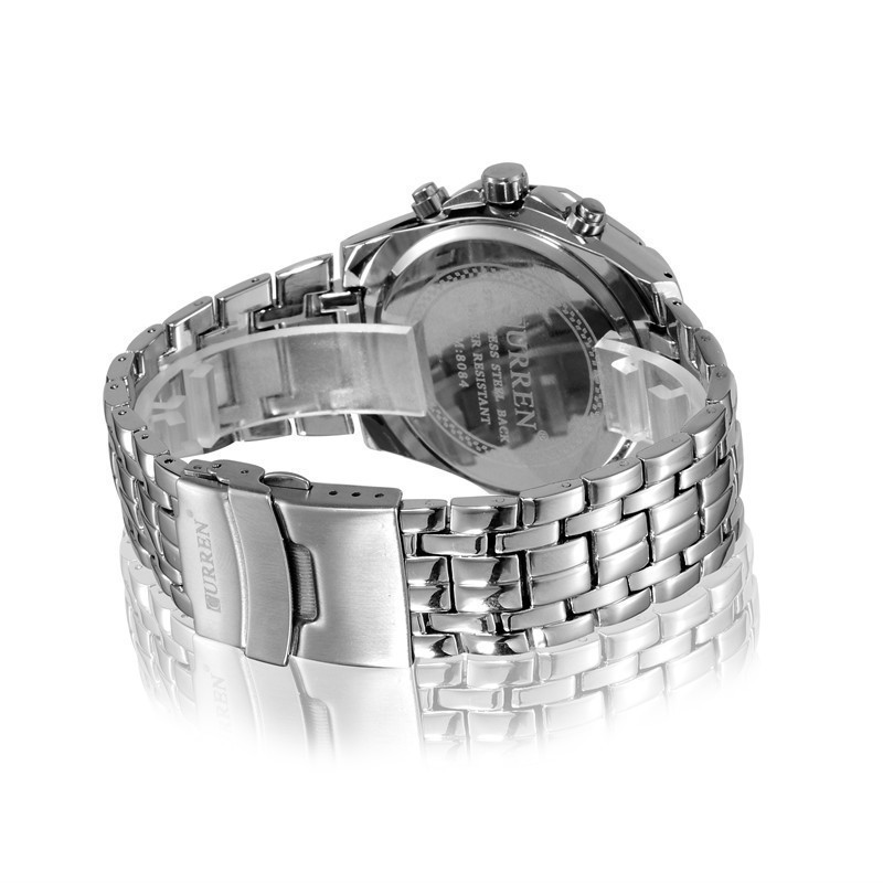 Đồng Hồ Quartz CURREN 8084 Bằng Thép Không Gỉ Chống Thấm Nước Phong Cách Quân Đội Sang Trọng Thời Trang Cho Nam