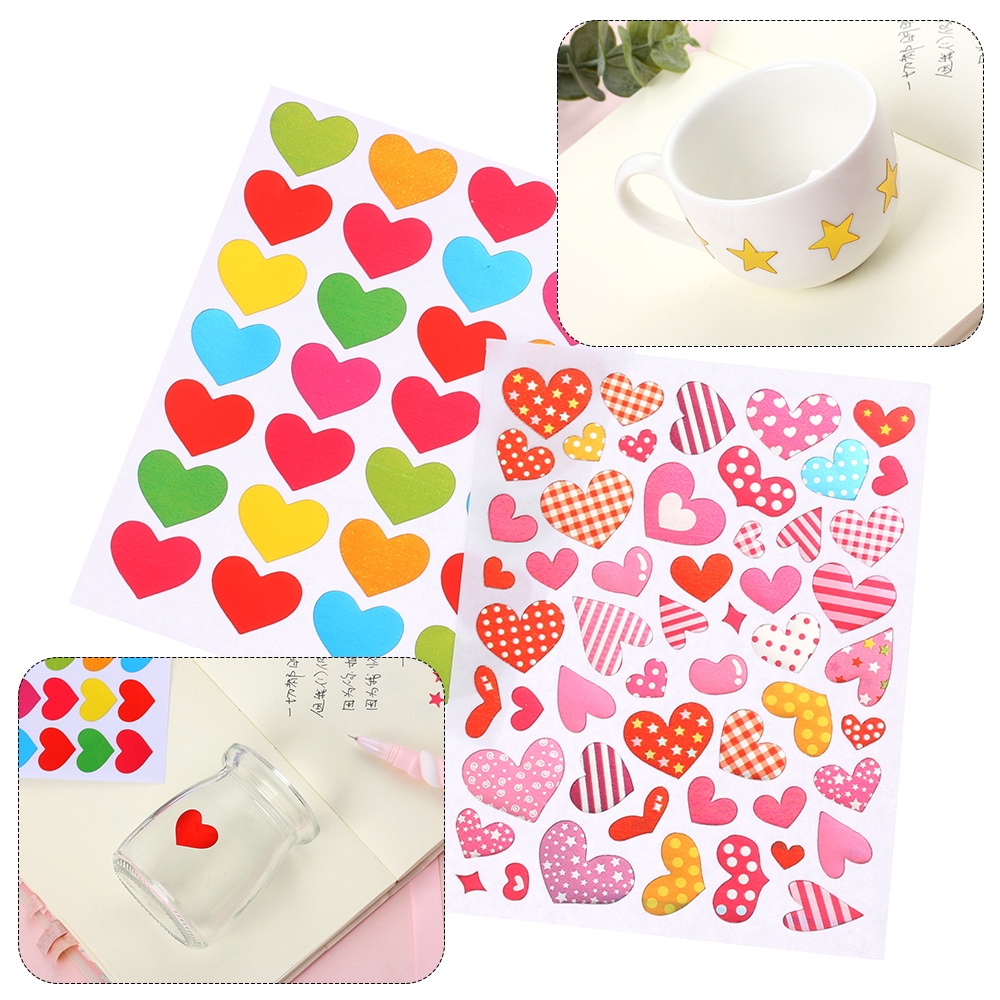 Set 10 tờ sticker dán trang trí hình ngôi sao năm cánh