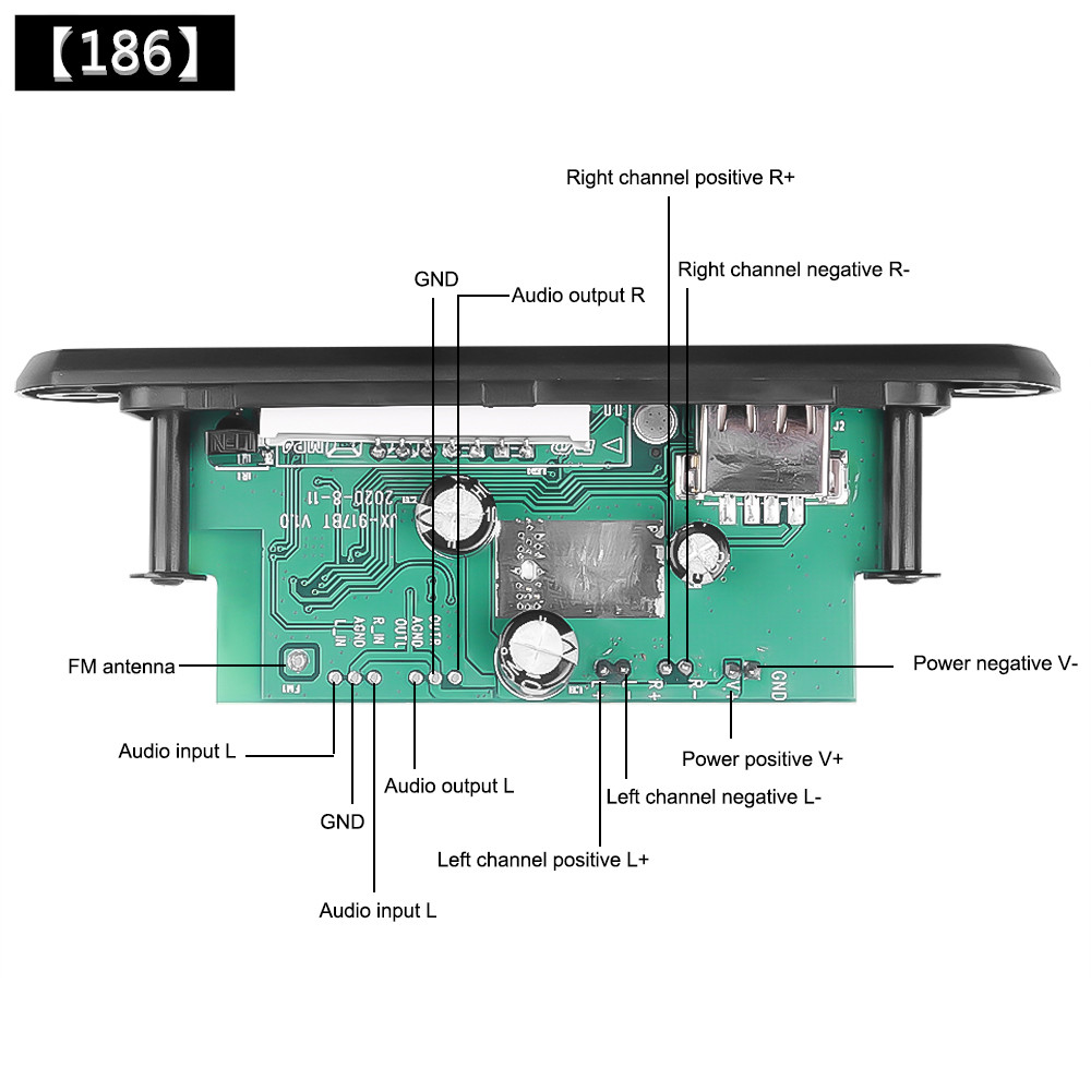Bảng Mạch Giải Mã Âm Thanh Mp3 Mp5.0 Kết Nối Bluetooth Usb Fm Tf Cho Xe Hơi