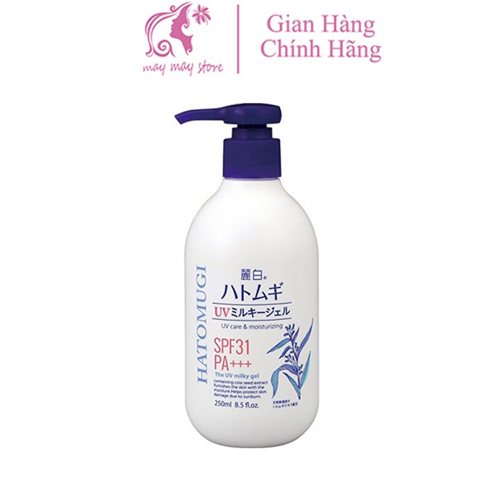 Sữa Dưỡng Thể Chống Nắng Reihaku Hatomugi SPF31 PA+++ 250ml Nhật Cung Cấp Độ Ẩm Cho Da Mịn Màng, Mềm Mại