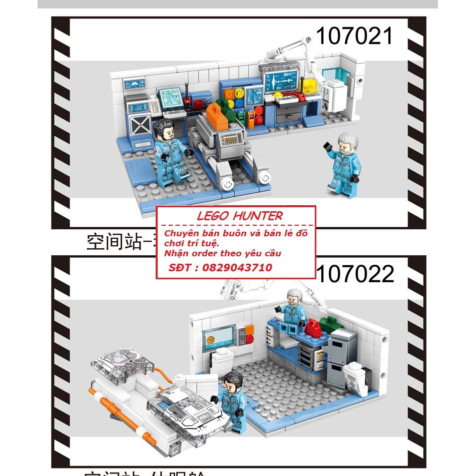 Bộ lắp ráp Lego Phòng thí nghiệm nghiên cứu khoa học vũ trụ 4 in 1 SY 107021 107022 107023 107024