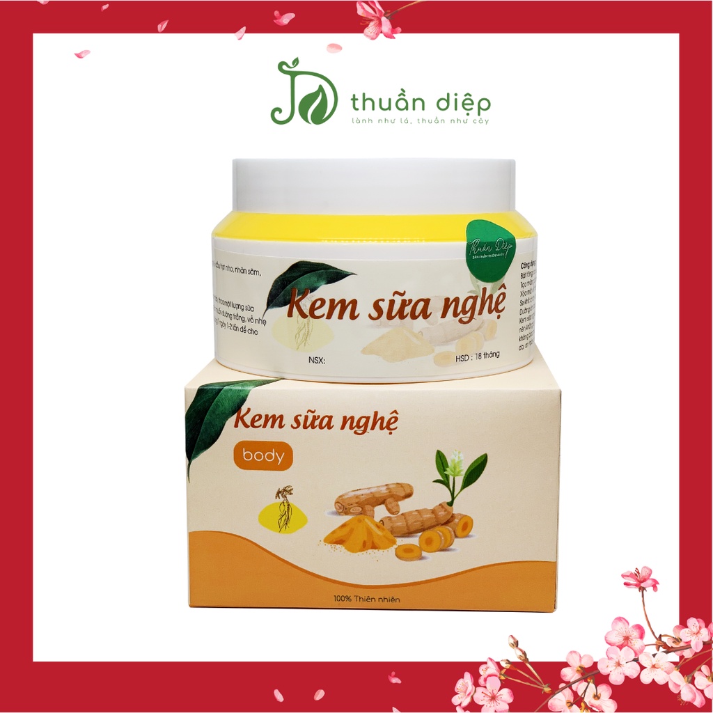 KEM DƯỠNG DA TOÀN THÂN kem sữa nghệ sáng da, dưỡng ẩm body butter [HANDMADE] [Thuần Diệp]