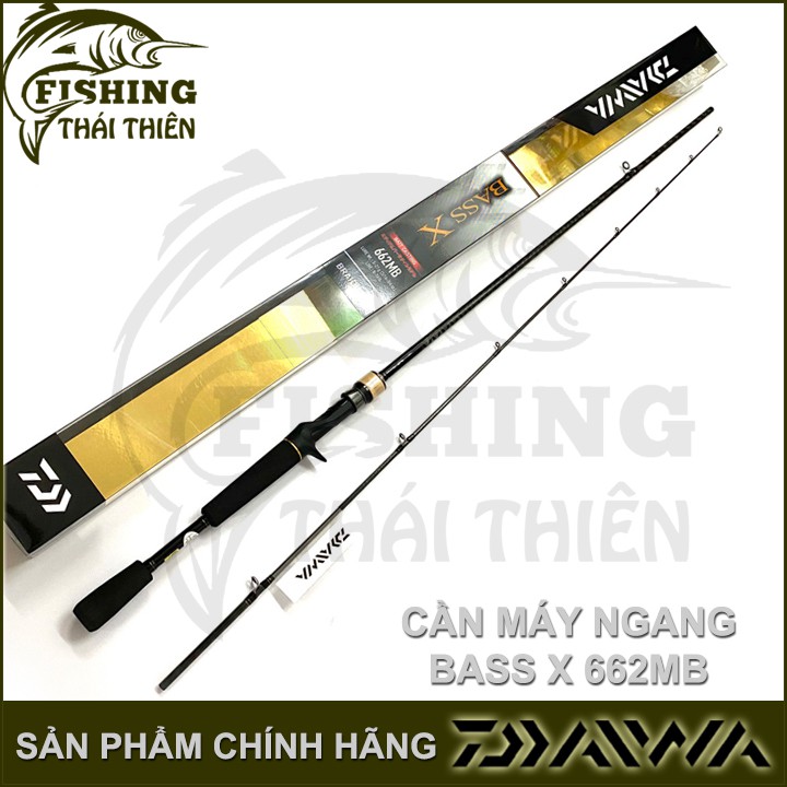 Cần câu cá Daiwa Bass X 662MB, cần lure máy ngang 1m98 khoen pat fuji