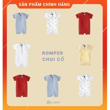 Thời trang trẻ em [Le Coon - hàng hiệu giá rẻ] Romber chui cổ (áo liền quần) thun cotton 100% cho bé trai, gái