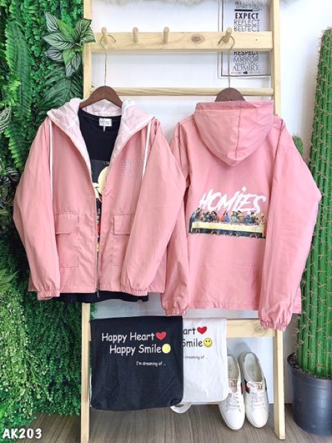 🎆𝐃𝐮̀ 𝟐 𝐋𝐨̛́𝐩🎆 203 Áo Khoác Dù Hồng Ho.mie.s (2Lớp) Siêu Đẹp (Video,Hình Thật) | BigBuy360 - bigbuy360.vn